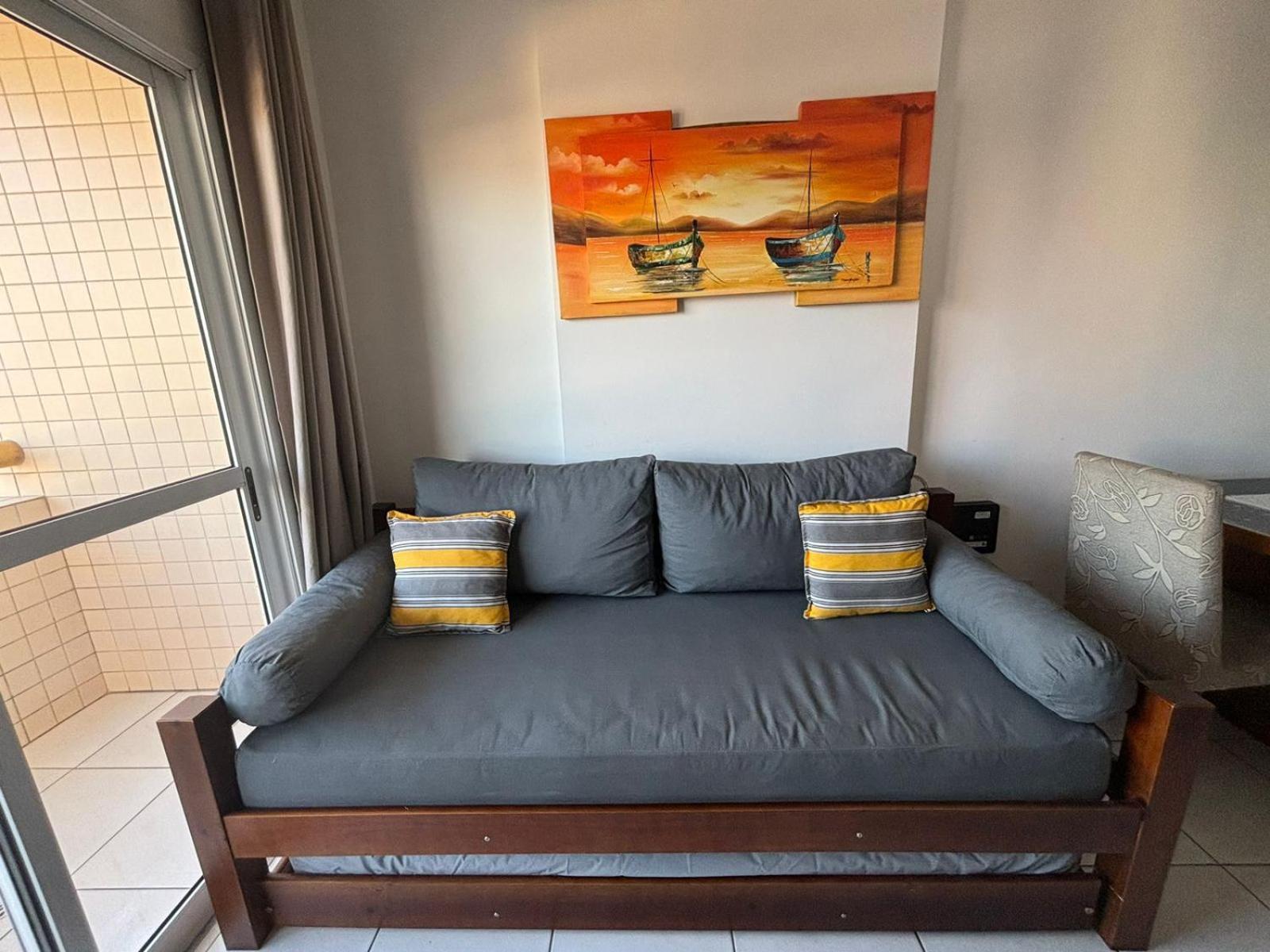 Lindo Apto 300M Praia Da Ocian E Centro - Vista Mar- Varanda Sacada - Wi-Fi 300 Mbps - Vaga De Garagem - Acomoda Ate 6 Pessoas Appartement Praia Grande  Buitenkant foto